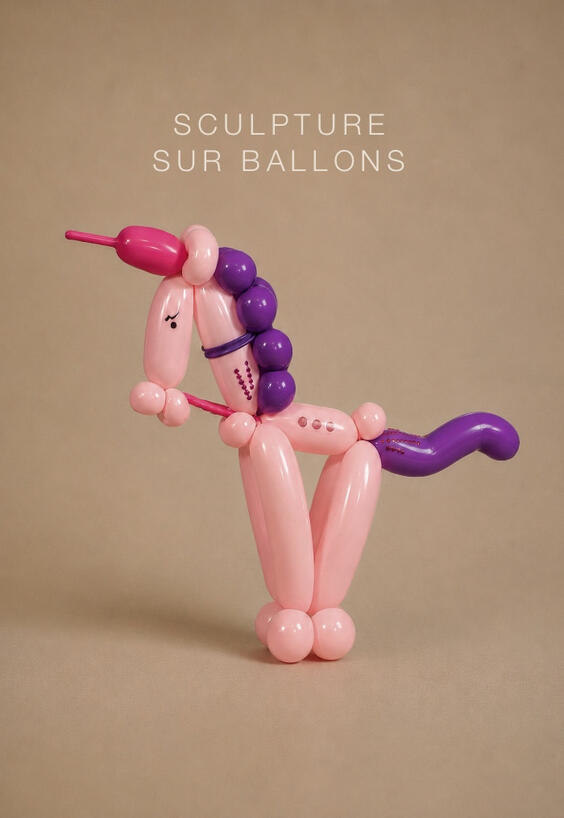 Sculpture de ballons Créations en ballons portées par des enfants et des adultes pendant l’animation