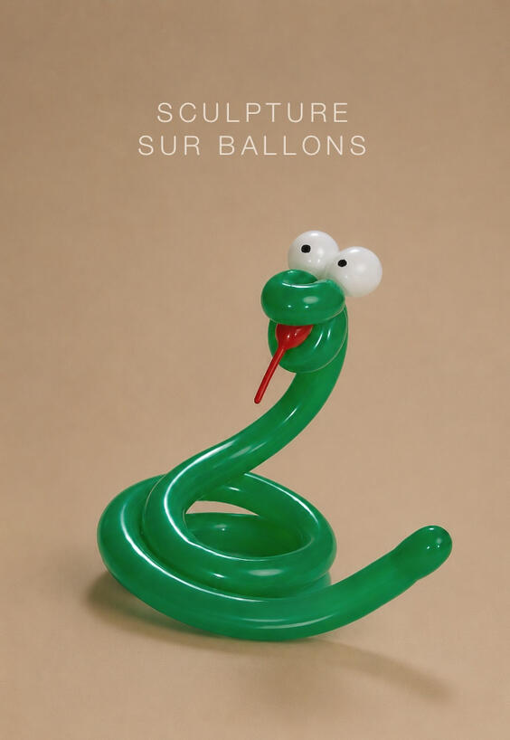 Sculpture de ballons Sculpteur de ballons en interaction avec le public, sans scène ni micro